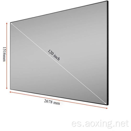 Pantalla de proyector de cuadro fijo de luz ambiental de 120 &quot;8K